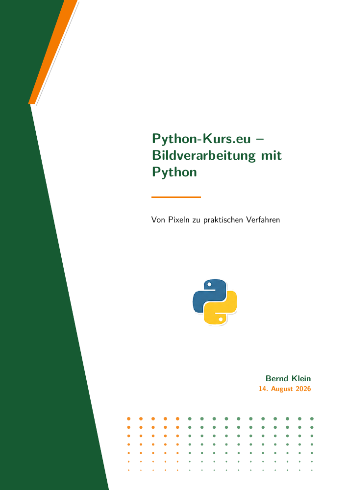 Cover: Python-Kurs.eu – Bildverarbeitung mit Python